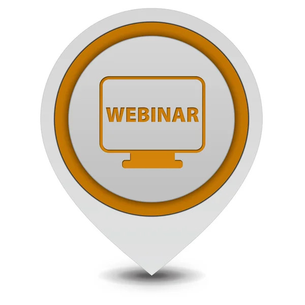 Webinar pointer icon on white background — Stock Photo, Image