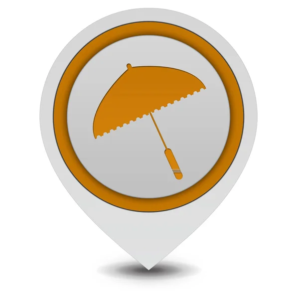 Şemsiye işaretçi simgesi beyaz arka plan üzerinde — Stok fotoğraf