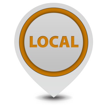 Beyaz arka plan üzerinde yerel işaretçi simgesi