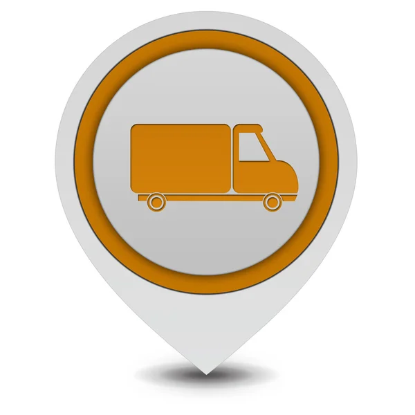 Truck pointer icon on white background — Stock Photo, Image