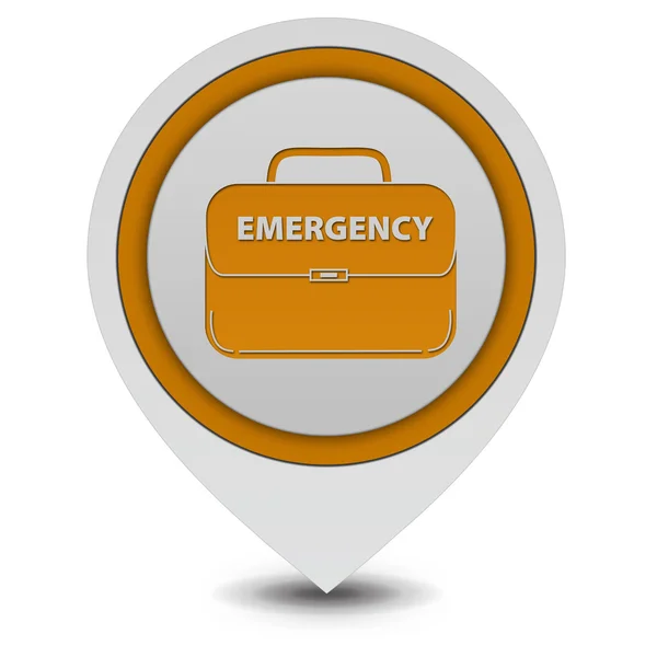 Emergency pointer icon on white background — Stock Photo, Image