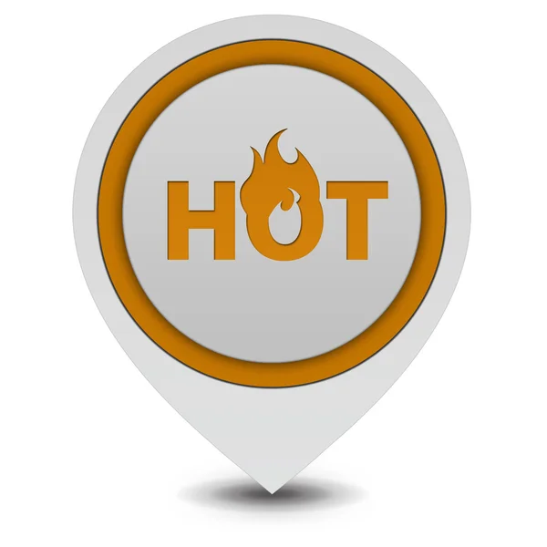 Hot pointer icon on white background — Stock Photo, Image