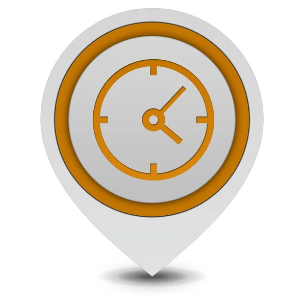 Clock pointer icon on white background — Stock Photo, Image