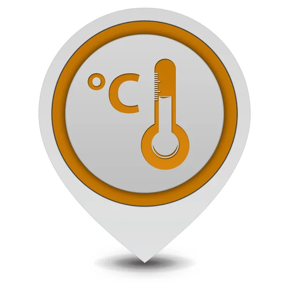 Icono de puntero Celsius sobre fondo blanco —  Fotos de Stock