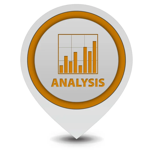Datenanalyse-Zeiger-Symbol auf weißem Hintergrund — Stockfoto