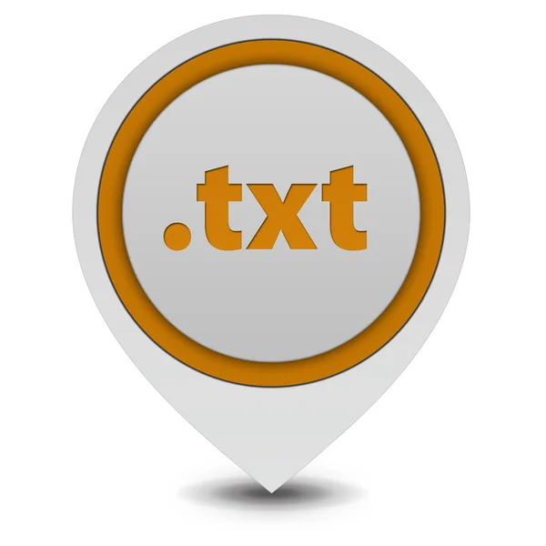 .txt pointer icon on white background — Stock Photo, Image