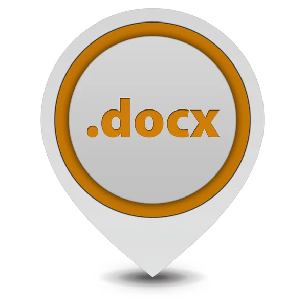 .ikon för docx-pekare på vit bakgrund — Stockfoto