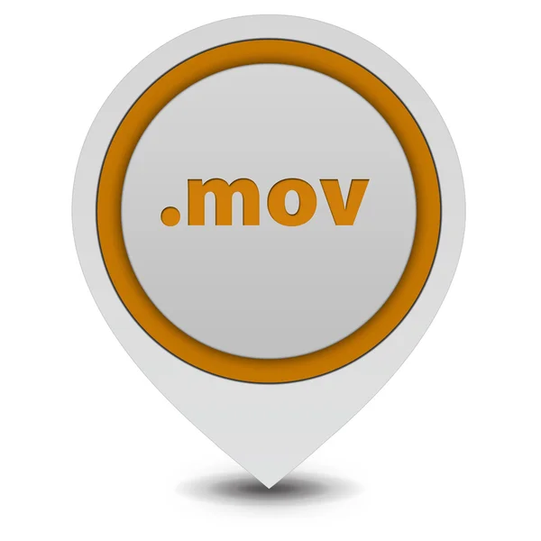 .ikona ukazatele MOV na bílém pozadí — Stock fotografie