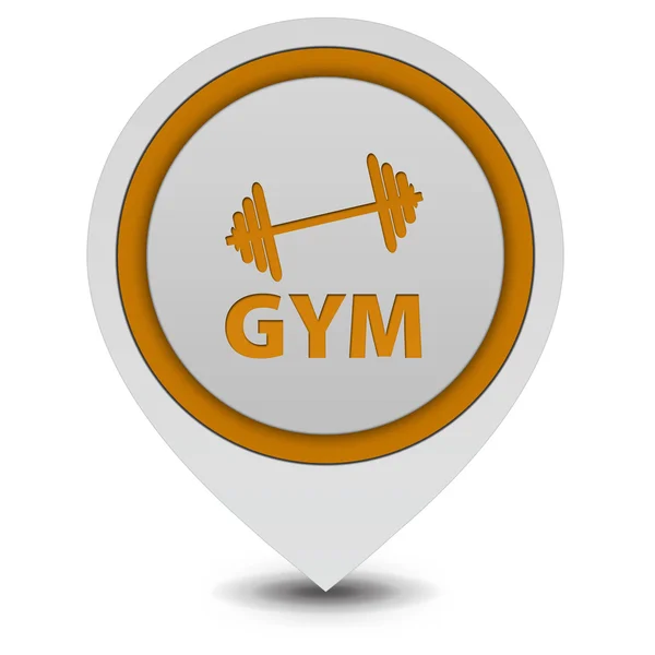 Gym  pointer icon on white background — Stock Photo, Image