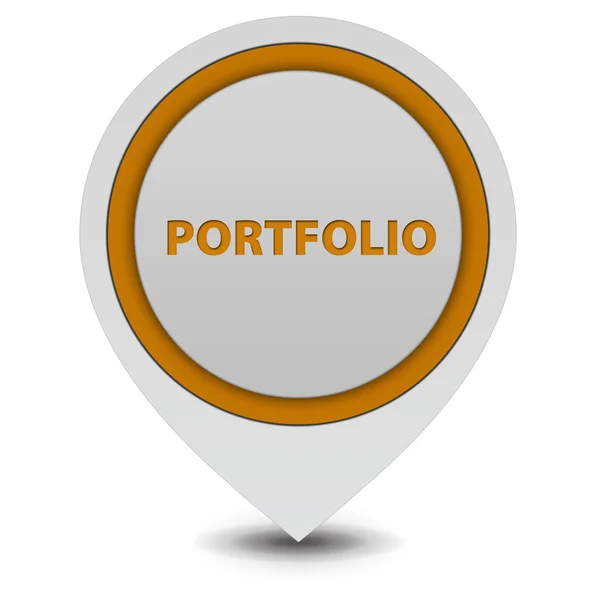 Icono de puntero de portafolio sobre fondo blanco —  Fotos de Stock