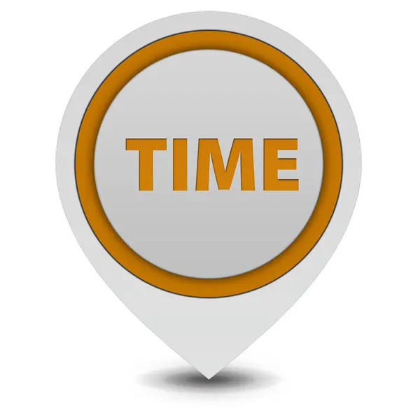 Time pointer icon on white background — Stock Photo, Image