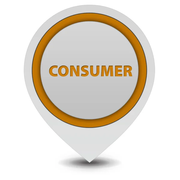 Consumer pointer icon on white background — Stock Photo, Image