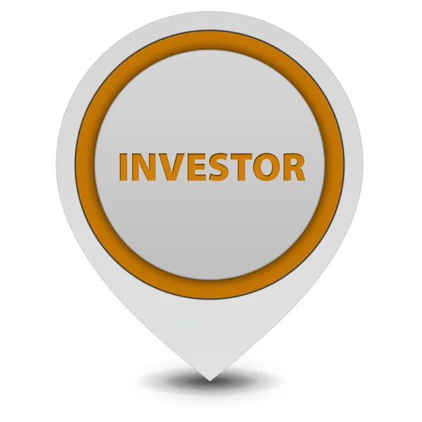 Investor-Zeiger-Symbol auf weißem Hintergrund — Stockfoto