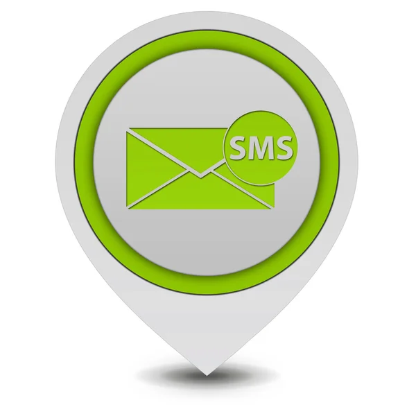 Sms pointer icon on white background — Stock Photo, Image