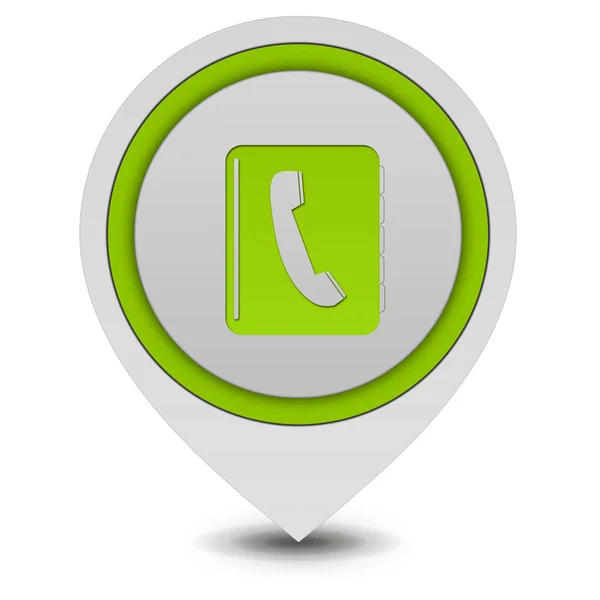 Phonebook pointer icon on white background — Stock Photo, Image