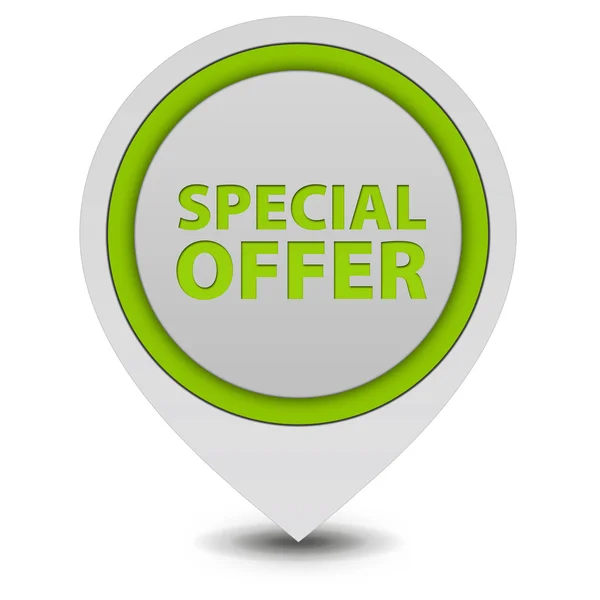 Special offer pointer icon on white background — Stock Photo, Image