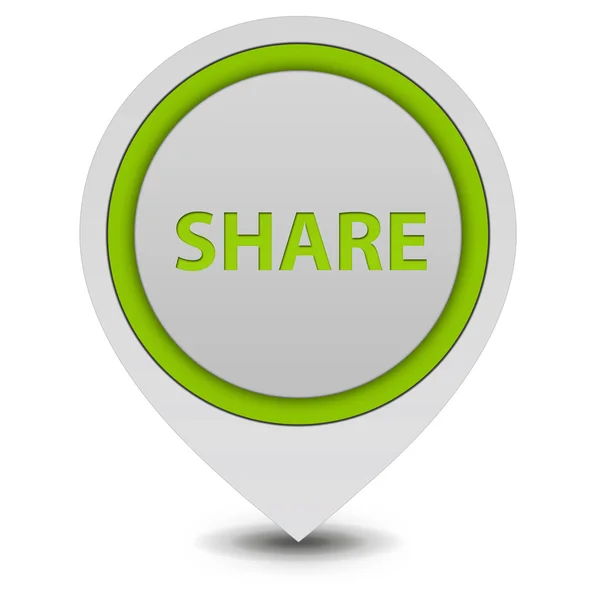 Compartilhar ícone ponteiro no fundo branco — Fotografia de Stock