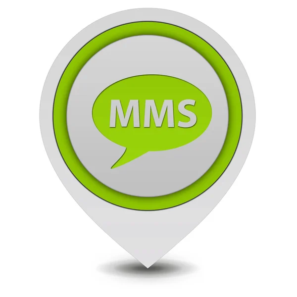 Mms-Zeiger-Symbol auf weißem Hintergrund — Stockfoto