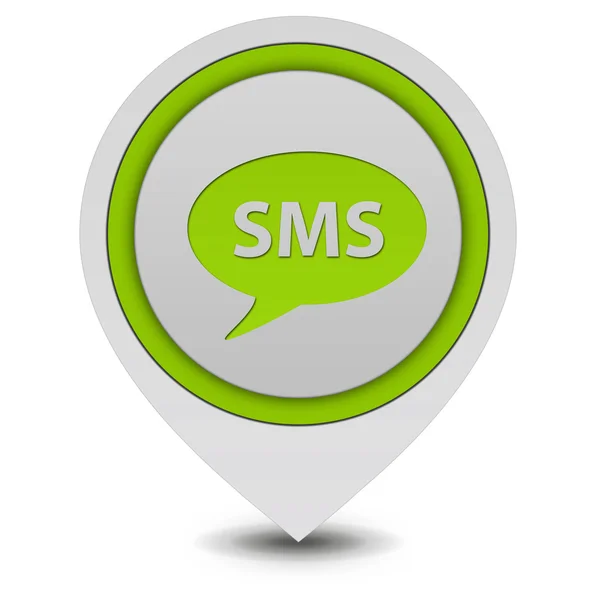 Sms pointer icon on white background — Stock Photo, Image