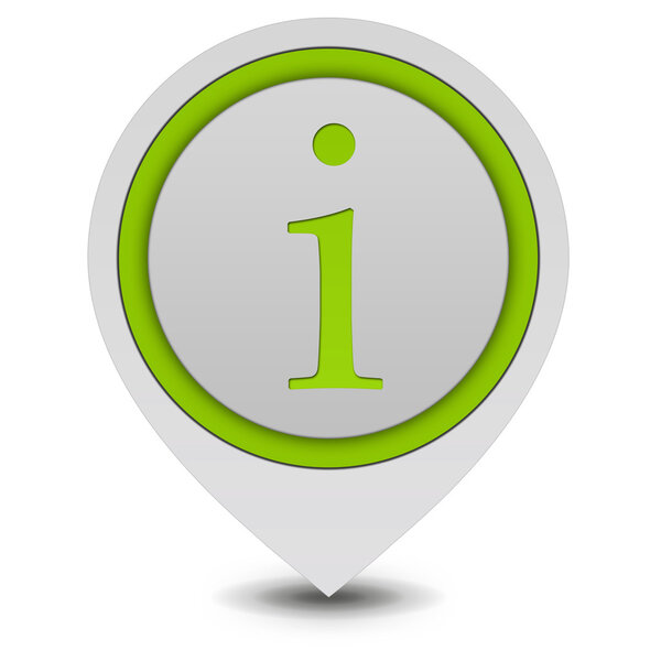 information pointer icon on white background