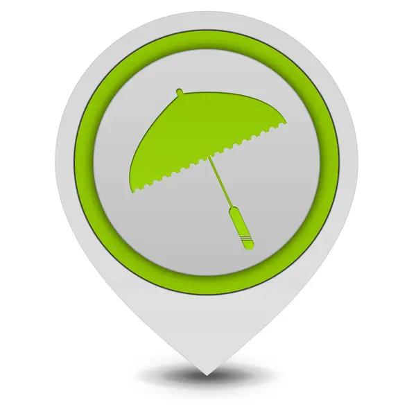 Icono de puntero de paraguas sobre fondo blanco — Foto de Stock