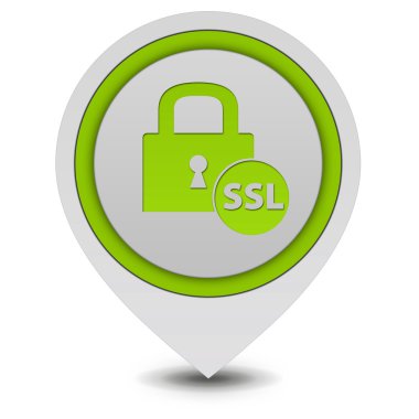 SSL işaretçi simgesi beyaz arka plan üzerinde