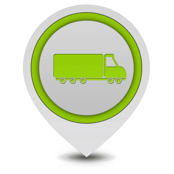 Truck pointer icon on white background — Stock Photo, Image