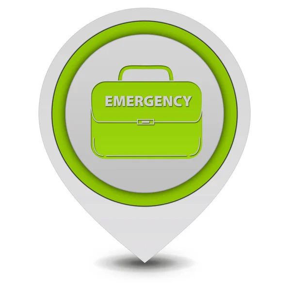 Notfall-Zeiger-Symbol auf weißem Hintergrund — Stockfoto