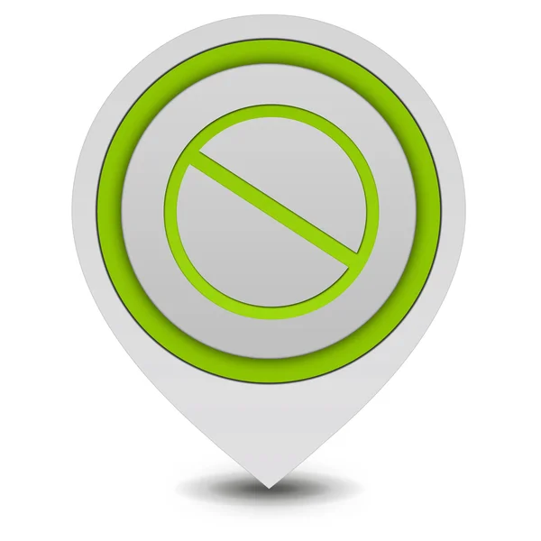 Ban pointer icon on white background — Stock Photo, Image