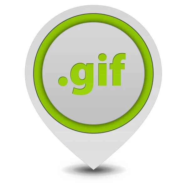 .gif pointer icon on white background — Stock Photo, Image