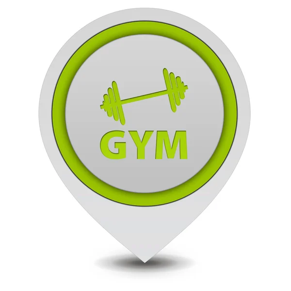 Gym  pointer icon on white background — Stock Photo, Image