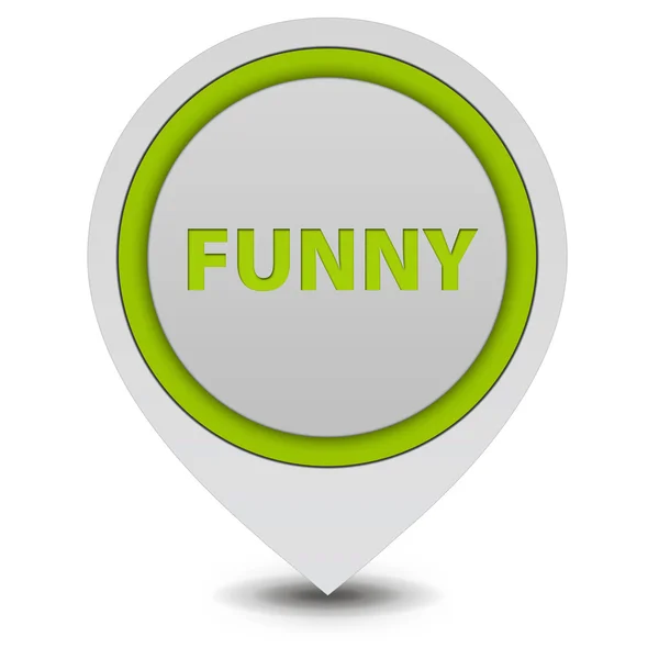 Funny pointer icon on white background — Stock Photo, Image