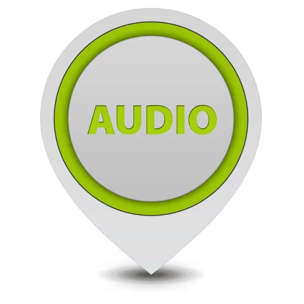 Icona puntatore audio su sfondo bianco — Foto Stock