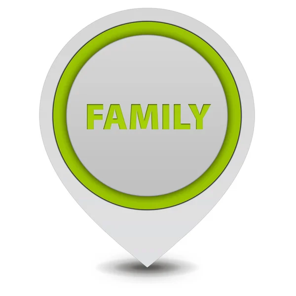 白色背景上的家庭的指针图标 — 图库照片