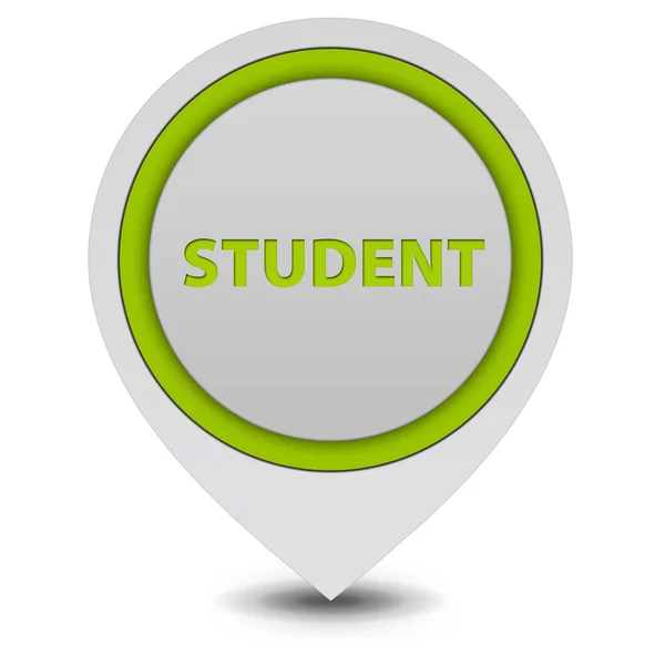 Öğrenci işaretçi simgesi beyaz arka plan üzerinde — Stok fotoğraf