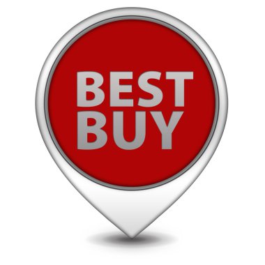 İşaretçi simgesi beyaz arka plan üzerinde en iyi satın