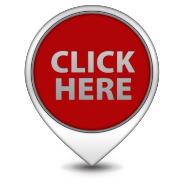 İşaretçi simgesi beyaz zemin üzerine tıklayınız