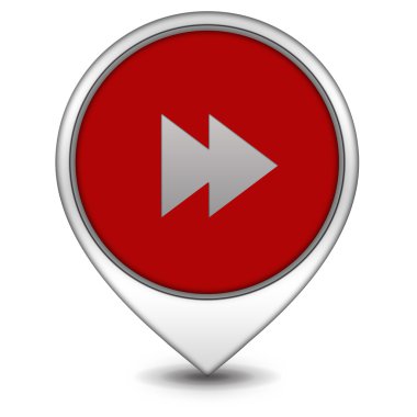 İşaretçi simgesi beyaz zemin üzerine gidin