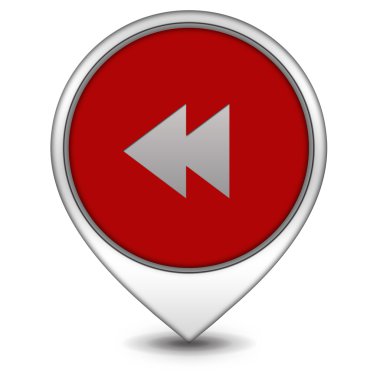 İşaretçi simgesi beyaz zemin üzerine gidin