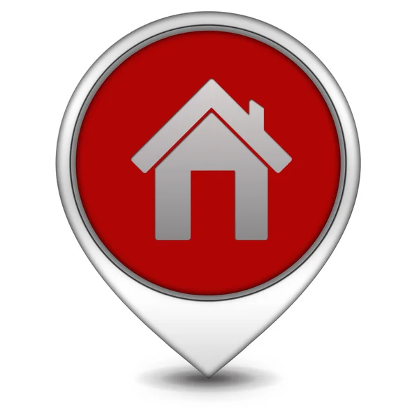 Home-Zeiger-Symbol auf weißem Hintergrund — Stockfoto