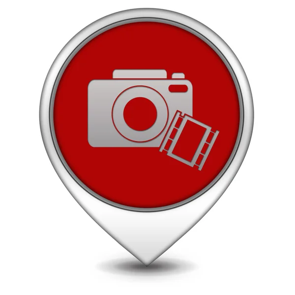 Camera pointer icon on white background — Stock Photo, Image