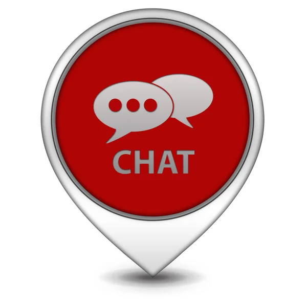 Chat pointer icon on white background — Stock Photo, Image