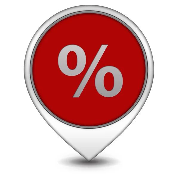 Percent pointer icon on white background — Stock Photo, Image