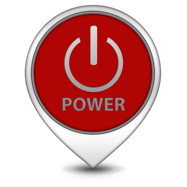 Power ikon penunjuk di latar belakang putih — Stok Foto