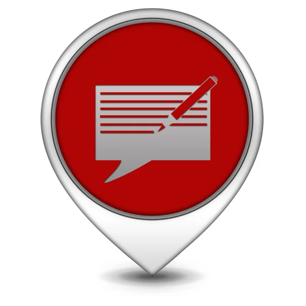 New message pointer icon on white background — Stock Photo, Image