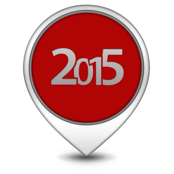 2015 icono de puntero sobre fondo blanco —  Fotos de Stock