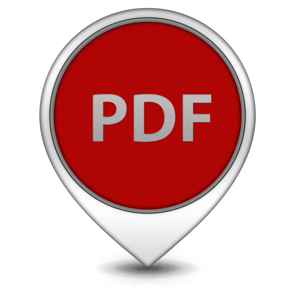 Pdf pointer icon on white background — Stock Photo, Image