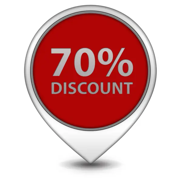Discount seventy percent pointer icon on white background — Stock Photo, Image