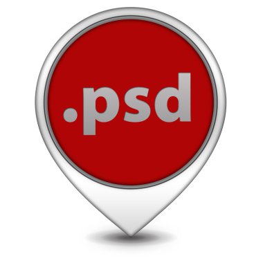 .beyaz arka planda psd işaretçi simgesi