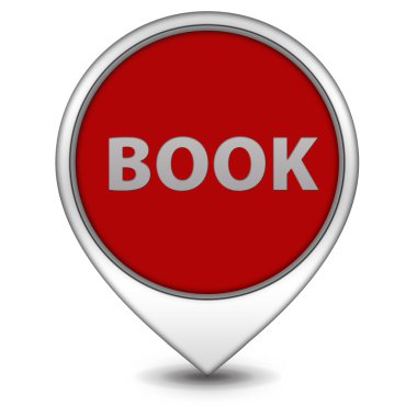 Kitap işaretçi simgesi beyaz arka plan üzerinde